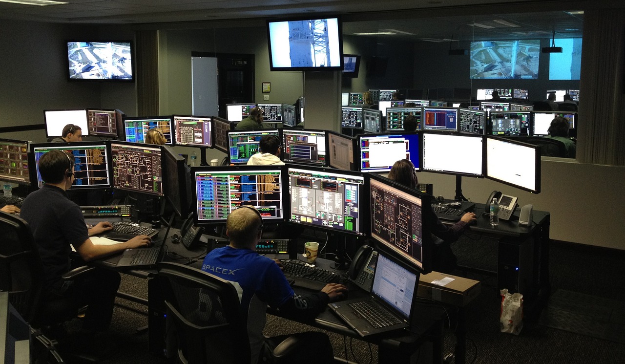 space center, spacex, control center